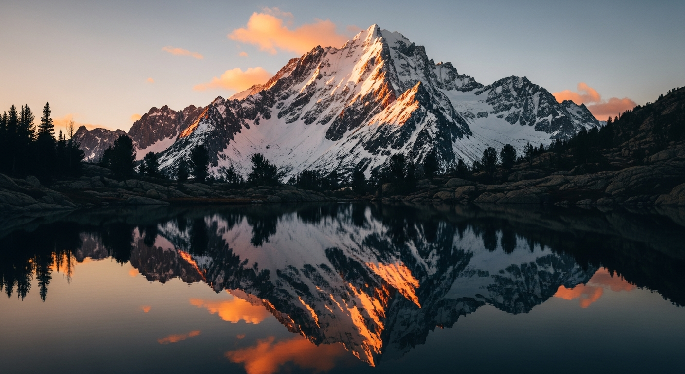 Mountain at golden hour