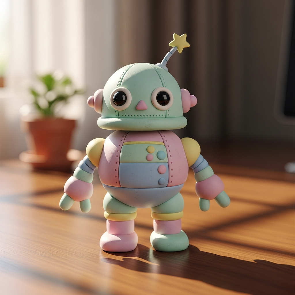 Clay robot toy